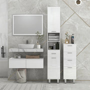 High Gloss doors Bathroom Tallboy Free Standing Cabinet Tall Storage Cupboard