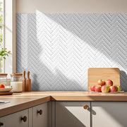 10-Pack White & Grey Self-Adhesive 3D Wall Tile Stickers Waterproof Peel