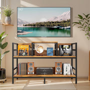 Record Player Stand, Vinyl Record Player Storage Cabinet Up to 350 Albums, Turnt