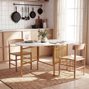 150 CM Modern Folding Writing Dining Table for 6-8 People - White