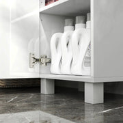 High Gloss Slimline Bathroom Tallboy Free Standing Cabinet Tall Storage Cupboard