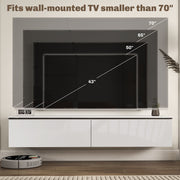 Wall Mounted TV Stand Unit with Storage and High Gloss Effect Refurbished