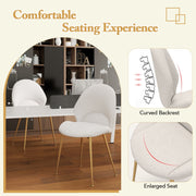 Dining Chairs Set of 2 Upholstered Accent Chairs w/ Curved Backrest