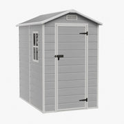 Grey Wood Grain Plastic Garden Shed 6x8 6x6 5x3 Outdoor Tool Bike Storage House