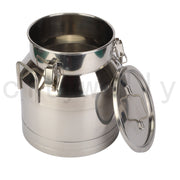 Stainless Steel 28L Milk Churn Can Bucket Container Ghee Pot+ handle+Sealed lid