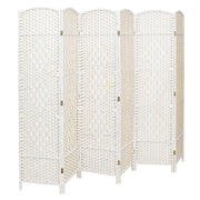6 Panel Weave Wicker Room Divider Hand Made Privacy Screen/Separator/Partition