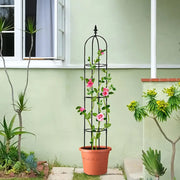 1x,2x Outdoor Garden Metal Obelisk Climbing Plant Support Frame Trellis 1.7M
