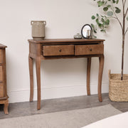 Dark Wood 2 Drawer Dressing Table Home Furniture