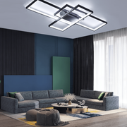 Pendant Lamp Ceiling Lights Room Chandelier Living Light Black Frame with Remote