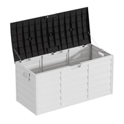 XLARGE Plastic Storage Box Bench Outdoor Garden Cushion Chest Utility Shed Wheel