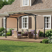 305x242cm Retractable Garden Pergola Sun Shade Canopy
