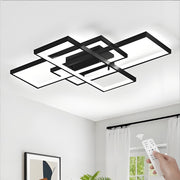 Pendant Lamp Ceiling Lights Room Chandelier Living Light Black Frame with Remote