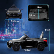 AIYAPLAY 12V BMW M4 Licensed Kids Electric Car w/ Remote, Suspension, Black