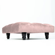 Large Square Footstool Coffee Table Upholstery Fabric Footstools Matching Button