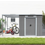 Metal Garden Shed 8 X 6, 8 X 8, 8 X 10 ft Storage Shed House with Extended Roof