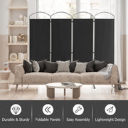 4 Panel 188cm Room Divider 188cm Folding Privacy Screen Portable Freestanding