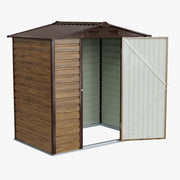 Metal Garden Shed 4x6FT Apex Roof Outdoor Tool Storage House Lockable Door Unit