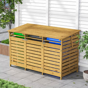 TRIPLE WHEELIE BIN STORAGE STORE SHED FOR RECYCLING HIDEAWAY OUTDOOR GARDEN TID