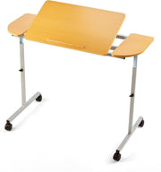 Tilting Over Bed & Chair Table Adjustable Height & Width with Lockable Castors