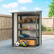 3.3ft x 3.4ft Outdoor Storage Shed Steel Garden Shed w/ Lockable Door