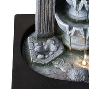 Feng Shui Water Feature Angel Indoor Tabletop LED Fountain Waterfall Home Decor