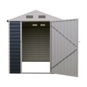 Garden Shed Metal Apex Roof Outdoor Storage House With Ventilation & Padlock