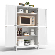 Kitchen Pantry Cupboard Freestanding Tall Storage Cabinet With 4 Door &4 Uhefzhs