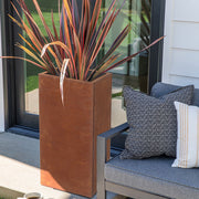 Corten Steel Rectangle Cube Planter Garden Plants Pot In/Outdoor Trough Tub Box