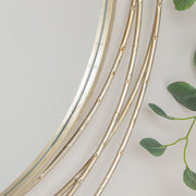 Large Round Silver Swirl Mirror spiral circle luxe glam art deco wall decor