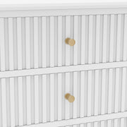 Pair Of Large 3 Drawer Bedside Table - Hales White Range