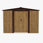 10X8FT Metal Garden Storage Shed Waterproof Shed w/ Sliding Door Free Foundation