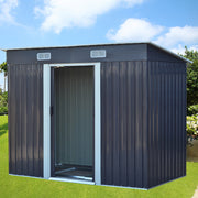 Metal Garden Shed 8 X 4ft Outdoor Yard Storage Tool House WITH FREE BASE & VENT
