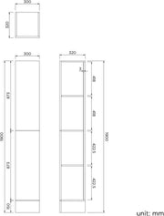Bathroom Cabinet Cupboard Tall Free Standing Tallboy Storage Furniture 1900mm