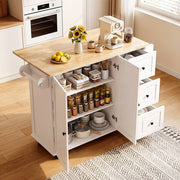 Kitchen Island on Wheel Rolling Storage Trolley with Extendable Gzghqoximrmzcrab