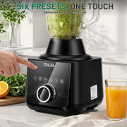 Mixer Food Processor Chopper, Stainless Steel Blender 2.5L+1.5L Timer 11 Speed U