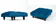 Large Square Footstool Coffee Table Upholstery Fabric Footstools Matching Button
