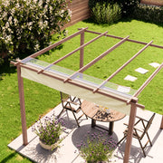 Pergola 3x3 3x4 m canopy garden gazebo pavilion retractable roof steel frame