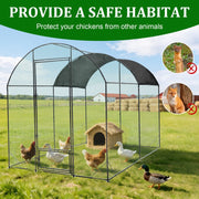 2X3M Walk In Chicken Run Coop Large Outdoor Pen Metal Duck Hen Poultry Cage Shed
