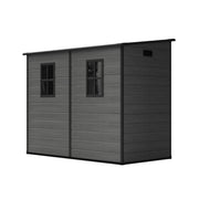 Plastic Garden Shed 8x4 Outdoor Storage Sheds Tool House w/ Floor, Lockable Door