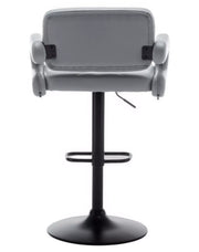2 LARGE BAR STOOLS PLUSH SEAT GAS LIFT SWIVEL BREAKFAST KITCHEN BAR LARGE SEAT
