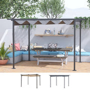 3.5x3.5M Pergola Gazebo Backyard Porch Awning Retractable Canopy Refurbished
