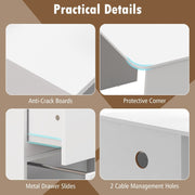 L Shaped Computer Desk 150cm Corner Study Writing Desk with Drawer