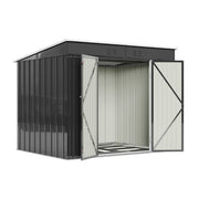 8ft x 6ft Metal Garden Shed Waterproof Outdoor Storage Shed with Foundation Kit
