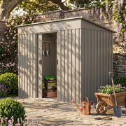 4x 8 FT Galvanised Metal Garden Storage Shed Glitter Effect with Free Foundation