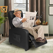 Modern Upholstered Recliner Armchair Sofa Lounge Chair Adjustable Backrest Home