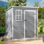 Large Plastic Shed 8x8 6x8 5x4FT Outdoor Garden Tools Storage House with 2 Doors