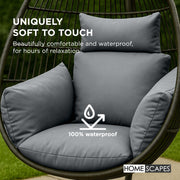 Egg Chair Cushion, Waterproof Hanging Swing Chair Cushion for Indoor & Outdoor
