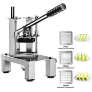 French Fry Cutter Potato Dicer Commercial Fruit Vegetable Chopper with 3 Blades.