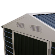 Garden Shed Metal Apex Roof Outdoor Storage House With Ventilation & Padlock
