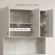 Freestanding Kitchen Cupboard, Storage Cabinet with Doors Refurbished